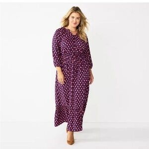 🚨NWOT Croft & Borrow Ruffle Hem Maxi or midi dress.  Free flowing!​​